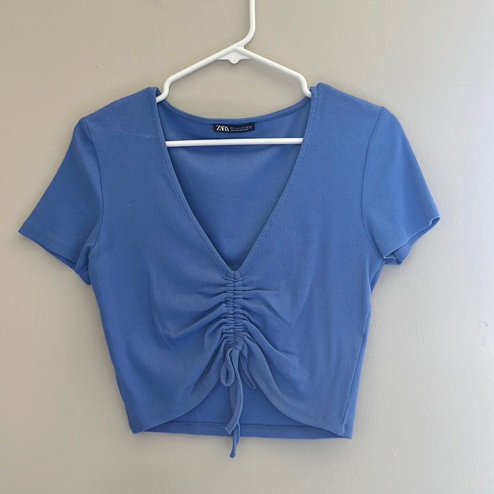 ZARA crop top with tie detail